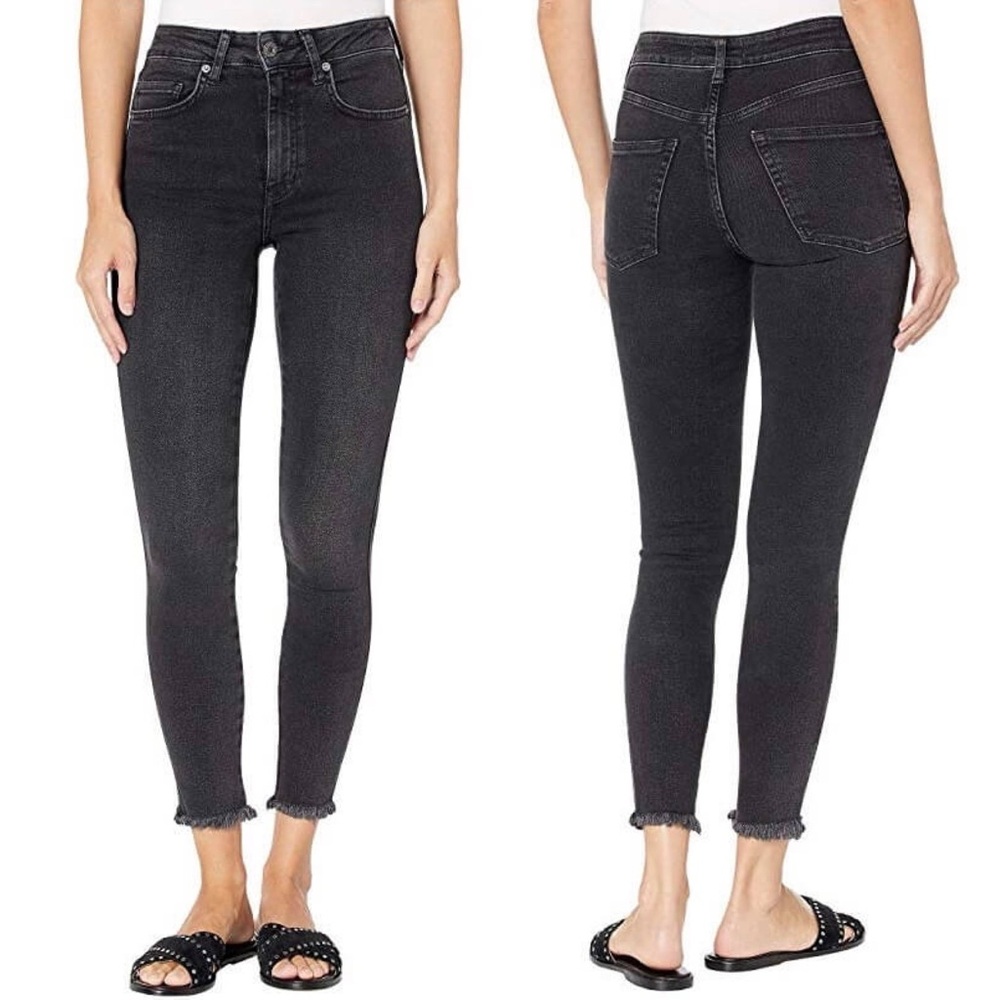 Free People We the Free Raw High-Rise Jegging in Black Size 27
